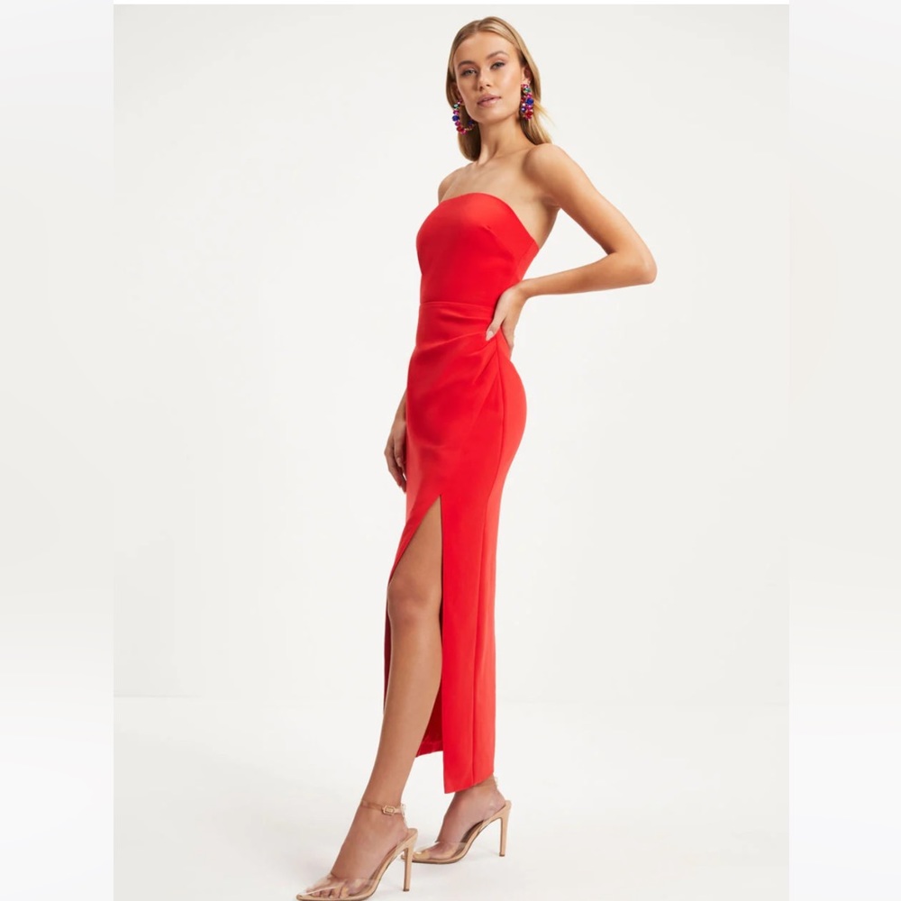 Red Strapless Dress